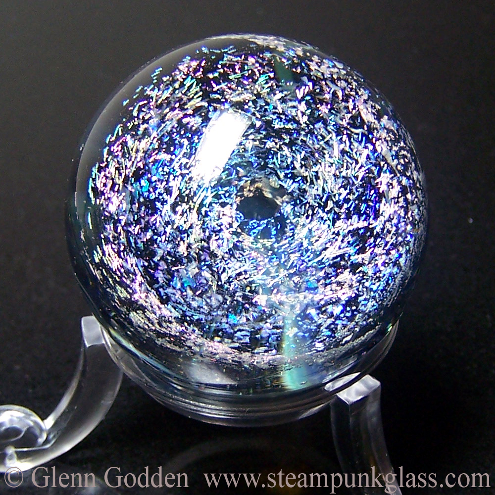 Spiral galaxy marble, orions belt inspired space marble handmade by Glenn Godden